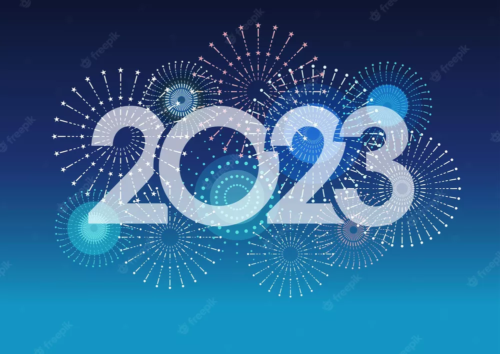 logotipo-ano-2023-fuegos-artificiales-ilustracion-vectorial-fondo-azul_8130-1117